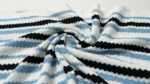 Men’s Blue and Black Zigzag Striped Knit Polo T Shirt (4)