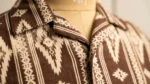 Men’s Earth Tone Tribal Ikat Print Premium Resort Shirt (4)