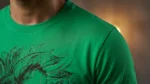 Men's Emerald Green Lion Graphic Premium Slim Fit T Shirt (4)