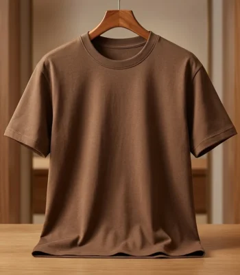 Men’s Luxury Earth Tone Essential Cotton T Shirt – Coffee Brown (2)