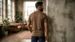 Men’s Luxury Earth Tone Essential Cotton T Shirt – Coffee Brown (4)