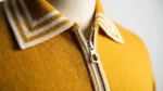 Men's Mustard Yellow Premium Knit Quarter Zip Polo T Shirt (5)