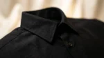 Men's Premium Black Textured Cuban Collar Short Sleeve Shirt (4)