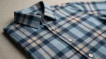 Men’s Premium Blue Plaid Check Short Sleeve Formal Casual Shirt (1)