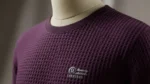 Men's Premium Plum Waffle Knit Textured Regular Fit T Shirt (1)