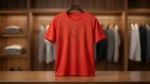 Men’s Premium Red Embellished Slim Fit Crew Neck T Shirt (2)