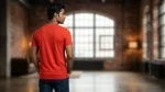 Men’s Premium Red Embellished Slim Fit Crew Neck T Shirt (5)