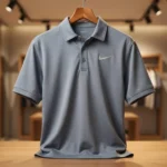 Men’s Premium Slate Grey Textured Performance Polo T Shirt (4)
