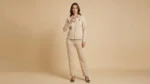 Premium Beige Full Zip Women’s Coord Set Luxury Lounge & Activewear (1)