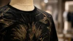 Premium Black Velvet Lion Graphic T Shirt for Men (1)