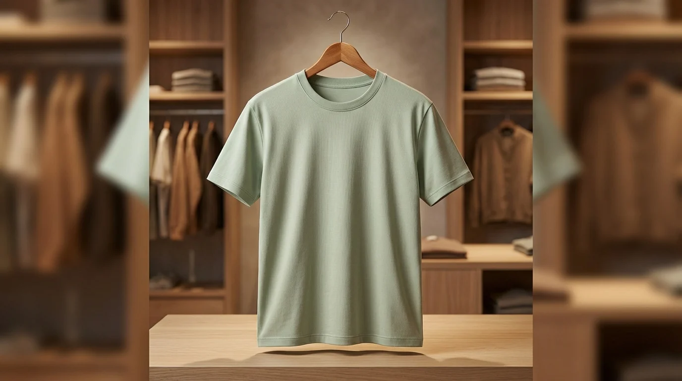 Premium Men’s Sage Green Round Neck Regular Fit Cotton T Shirt (2) Premium Men’s Sage Green Round Neck Regular Fit Cotton T Shirt (2)