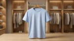 Premium Men's Sky Blue Crew Neck Essential Cotton T Shirt (3)