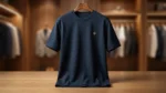 Premium Navy Textured Waffle Knit Men's Crew Neck T Shirt (2)