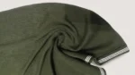 Premium Olive Green Zip Neck Knit Polo T Shirt for Men (3)