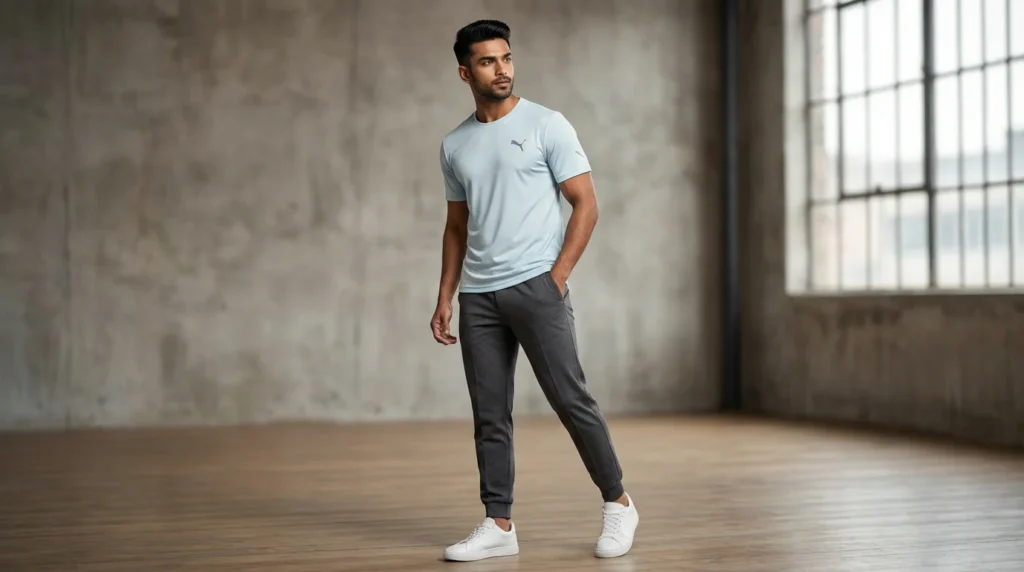 Puma Men’s Ice Blue Performance Crew Neck Training T Shirt (4)