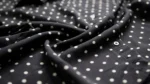 Women's Black Polka Dot Longline Button Down Shirt (9)