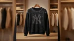 Women’s Black Rhinestone NY Emblem Premium Sweatshirt (2)