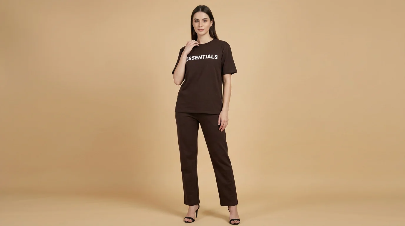 Women’s Chocolate Brown Essentials Relaxed Fit Co ord Set (1) Women’s Chocolate Brown Essentials Relaxed Fit Co ord Set (1)