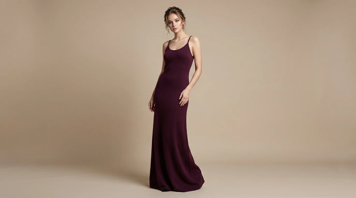 Women's Deep Plum Ribbed Knit Maxi Camisole Dress (1) Women's Deep Plum Ribbed Knit Maxi Camisole Dress (1)
