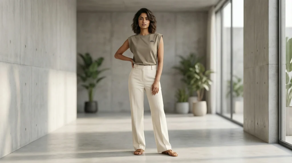 Women’s Premium Sage Muscle Tee – Luxury Sleeveless T Shirt (3)