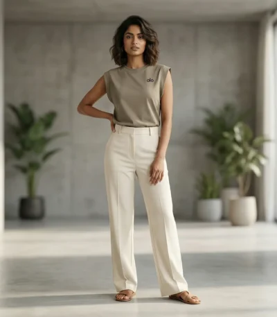 Women’s Premium Sage Muscle Tee – Luxury Sleeveless T Shirt (3)