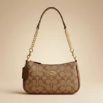 Coach Signature Canvas Demi Bag with Gold Tone Chain Strap (2)