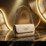 Coach Signature Canvas Mini Crossbody Bag in Light Khaki and Beechwood (5)