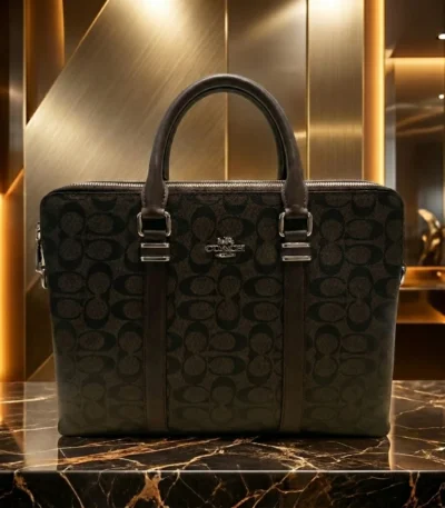 Coach Signature Canvas Slim Briefcase for Women (4)