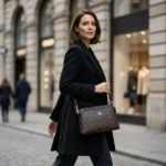 Coach Signature Monogram Women's Shoulder Bag with Gold Hardware (4)