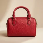 Coach Signature Red Leather Micro Rowan Satchel with Cherry Charm (8)