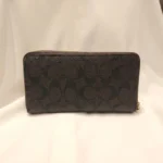 Coach Women's Signature Accordion Zip Wallet in dark brown logo print (2)