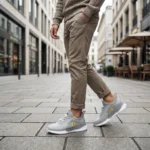 Ferrari branded grey slip on sneakers for men with white sole and toggle lacing system (1)