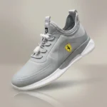 Ferrari branded grey slip on sneakers for men with white sole and toggle lacing system (4)