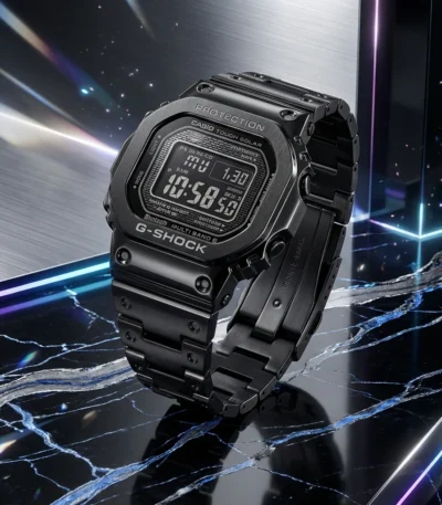 G Shock GMW B5000GD 1DR Full Metal Black Solar Digital Watch (1)