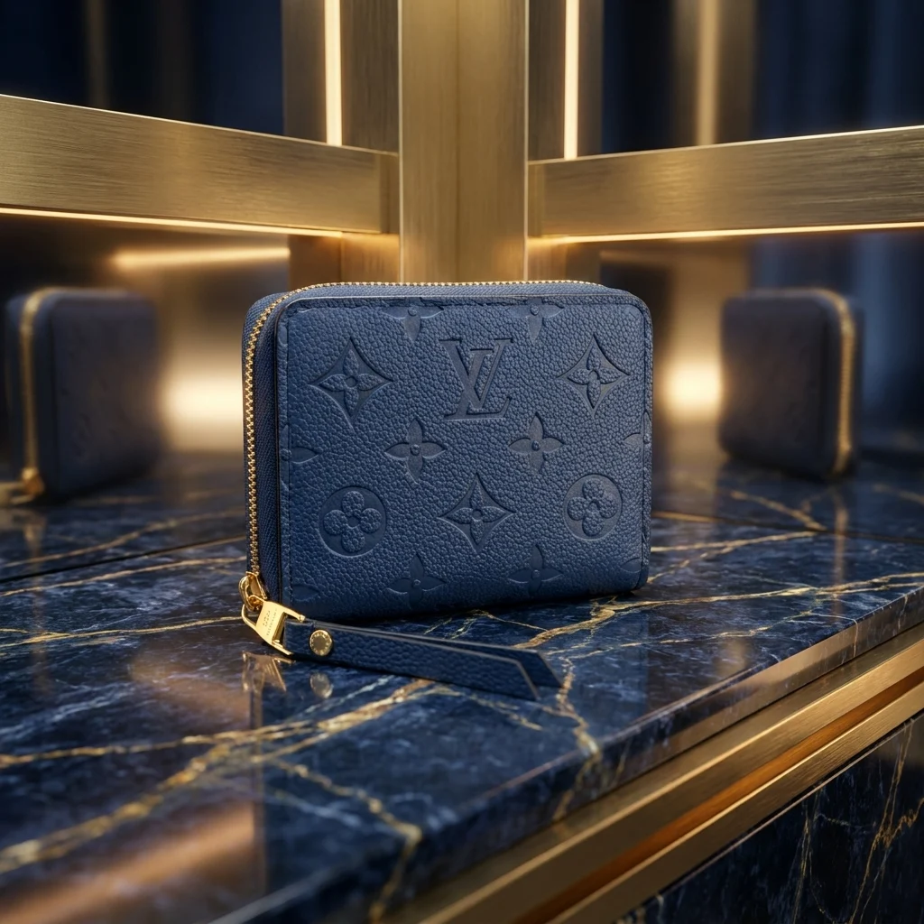 Louis Vuitton Zippy Coin Purse in Blue Monogram Empreinte Leather (4)