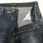 Men's Acid Wash Baggy Cargo Denim Jeans (5)