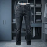 Men’s Slim Fit Dark Wash Indigo Denim Jeans with FAHS ONJE Branded Waistband (4)