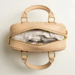 Miu Miu Arcadie Matelassé beige nappa leather bag with gold tone logo (1)