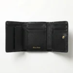 Miu Miu Black Matelassé Nappa Leather Trifold Wallet with Gold Hardware (2)