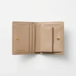 Miu Miu Matelassé Nappa Leather Compact Wallet in Beige (3)