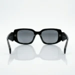 Prada PR 17WS black rectangular sunglasses for women with 3D logo temples (3)