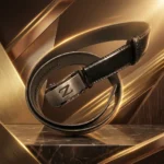 Premium Black Leather Ratchet Belt for Men with Gunmetal Z Buckle (3)