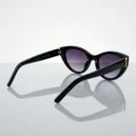 Saint Laurent Women's Black Cat Eye Sunglasses with Gold YSL Logo (3)