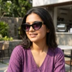 Saint Laurent Women's Black Cat Eye Sunglasses with Gold YSL Logo (5)