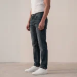 Slim Fit Dark Indigo Men's Jeans with Contrast Stitching (6)