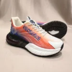 Versace Men’s orange and blue gradient sneakers with translucent TPU cage and white chunky sole (2)