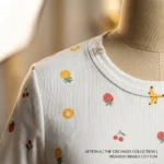 Women’s Two Piece Orchard Print Lounge Set in Premium Ribbed Cotton (1)