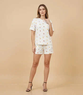 Women’s Two Piece Orchard Print Lounge Set in Premium Ribbed Cotton (3)