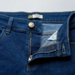 Y RUS women's high rise blue bootcut jeans featuring contrast stitching and a flared hem (2)