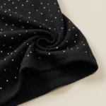 black sleeveless bodysuit for women with white rhinestone embellishments and a square neckline (3)